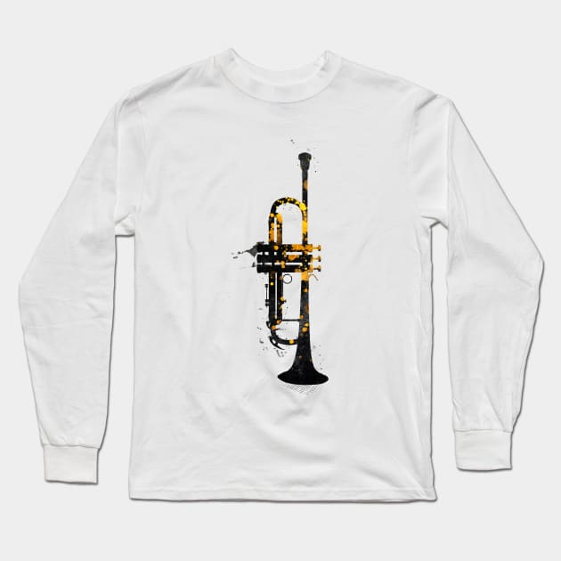 Trumpet music art #trumpet Long Sleeve T-Shirt by JBJart